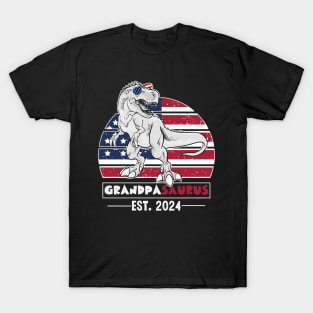 PROMOTED TO GRANDPASAURUS BABY ANNOUNCEMENT 2024 T-Shirt